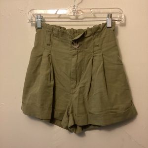 Green Paper Bag Shorts